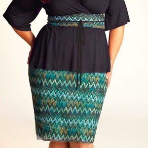 Igigi Penelope Skirt and Obi in Malachite Green